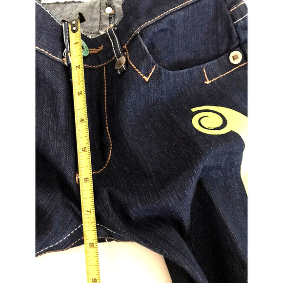 Marithe Francois Girbaud | Graphic Print Crop Womens Size 28 Blue Denim - Picture 11 of 13